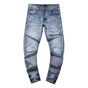 AMIRI Blue Distressed Men Jeans